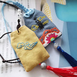 DIY Embroidery Needlework Key Chains Women Amulet Cross Stitch Couples Pendant
