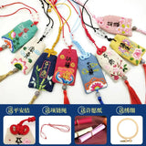 DIY Embroidery Needlework Key Chains Women Amulet Cross Stitch Couples Pendant