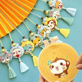 Chinese Zodiac Keychain DIY Embroidery Pendant Talisman