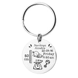 Baby Keychain Personalized Name Date Of Birth Weight Time Height D0103