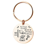 Baby Keychain Personalized Name Date Of Birth Weight Time Height D0103