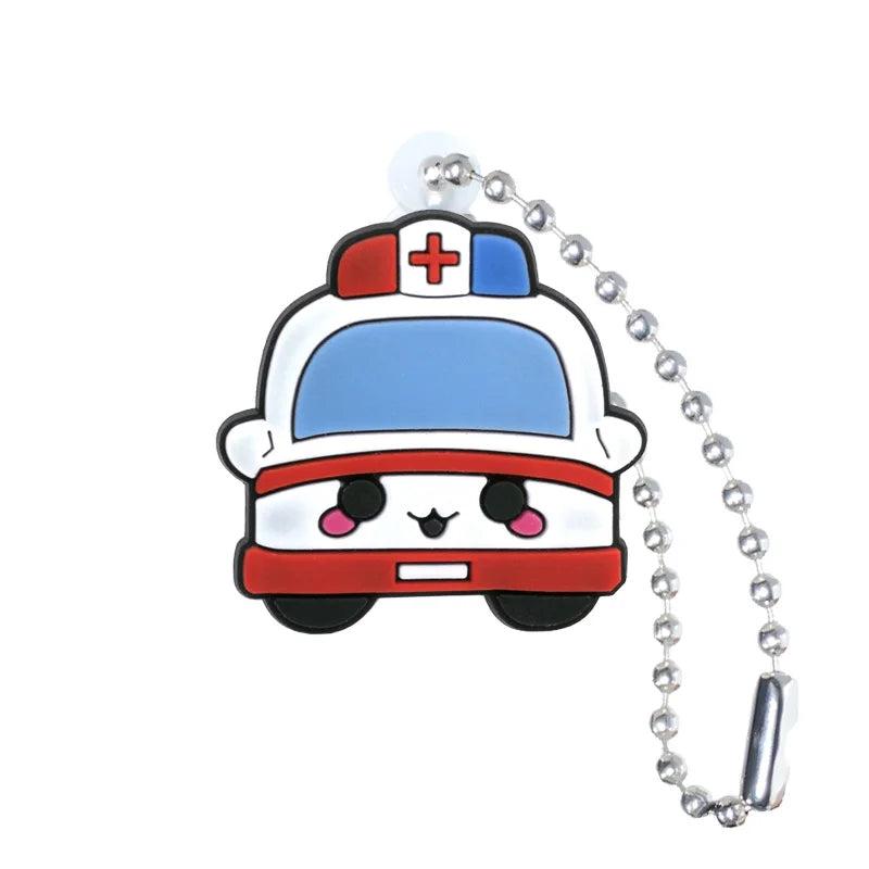 20PCS PVC Keychain Medical Series Heart Nurse Pill Keyring Key Chain Accessories