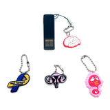20PCS PVC Keychain Medical Series Heart Nurse Pill Keyring Key Chain Accessories