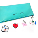 20PCS PVC Keychain Medical Series Heart Nurse Pill Keyring Key Chain Accessories