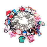 20PCS PVC Keychain Medical Series Heart Nurse Pill Keyring Key Chain Accessories