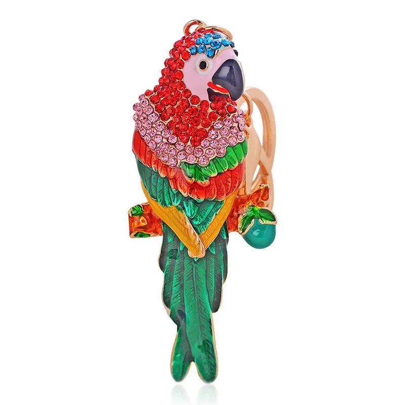 Spring Casual Colour Parrot Car Key Chains Bag Hanging Accessories