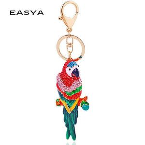Spring Casual Colour Parrot Car Key Chains Bag Hanging Accessories