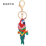Spring Casual Colour Parrot Car Key Chains Bag Hanging Accessories