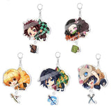 5PCS Demon Slayer Keychain Tanjirou Nezuko Giyuu Acrylic A