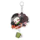 5PCS Demon Slayer Keychain Tanjirou Nezuko Giyuu Acrylic A