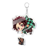5PCS Demon Slayer Keychain Tanjirou Nezuko Giyuu Acrylic A