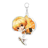 5PCS Demon Slayer Keychain Tanjirou Nezuko Giyuu Acrylic A