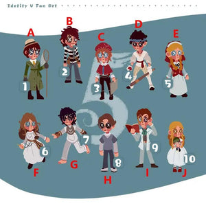Anime Keychain Identity V Embalmer Photographer Acrylic Keyring Strap