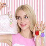 Macaron Pendant Key Chain for Women Girls Bag Charm Car Keychain