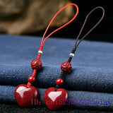Jade Cinnabar Keychain Lanyard Bag Charm Gift Car Accessories