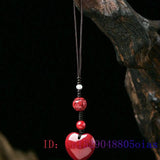 Jade Cinnabar Keychain Lanyard Bag Charm Gift Car Accessories