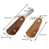 Metal Leather Shoehorn Portable Unisex Shoe Lifter Hanging Deduction