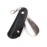 Metal Leather Shoehorn Portable Unisex Shoe Lifter Hanging Deduction
