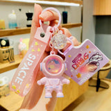 Cartoon Spaceman Light Keychain Sunset Luminous Key Chain