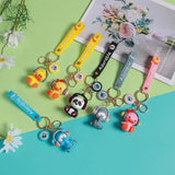 Cartoon Music Animal Keychain Silicone Bag Ornaments