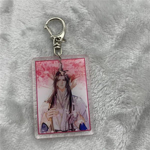Husky Cat Anime Keychain Shizun Wanning Moran Acrylic Keyring Strap