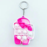 Mini Bubble Fidget Keychain Mouse Bear Unicorn Keyfob