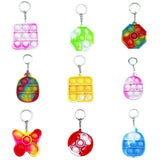 Mini Bubble Fidget Keychain Mouse Bear Unicorn Keyfob