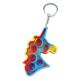 Mini Bubble Fidget Keychain Mouse Bear Unicorn Keyfob