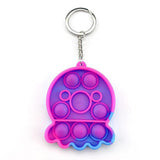 Mini Bubble Fidget Keychain Mouse Bear Unicorn Keyfob