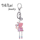 Animal Mouse Metal Pendant Key Chain Charm Enamel Zinc Alloy Keychain