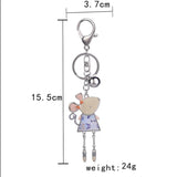 Animal Mouse Metal Pendant Key Chain Charm Enamel Zinc Alloy Keychain