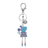 Animal Mouse Metal Pendant Key Chain Charm Enamel Zinc Alloy Keychain