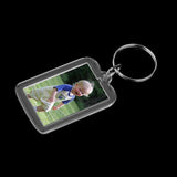 80 Pcs Transparent Keychain Picture Frame Keyring