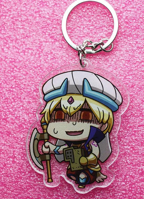 Fate Anime Enkidu Gilgamesh Keychain Acrylic Figure Strap Keyring