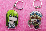 Fate Anime Enkidu Gilgamesh Keychain Acrylic Figure Strap Keyring