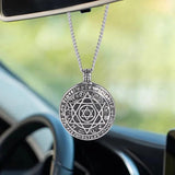 Star of David Rearview Mirror Pendant Hexagram Keychain Jewish Jewelry