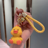 Resin Chubby Cartoon Animal Keychain - Rabbit Dinosaur Chick Bunny Pig