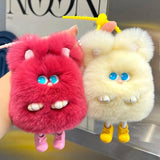 Rex Rabbit Hair Plush Keychain Bag Car Key Pompon Pendant Accessories