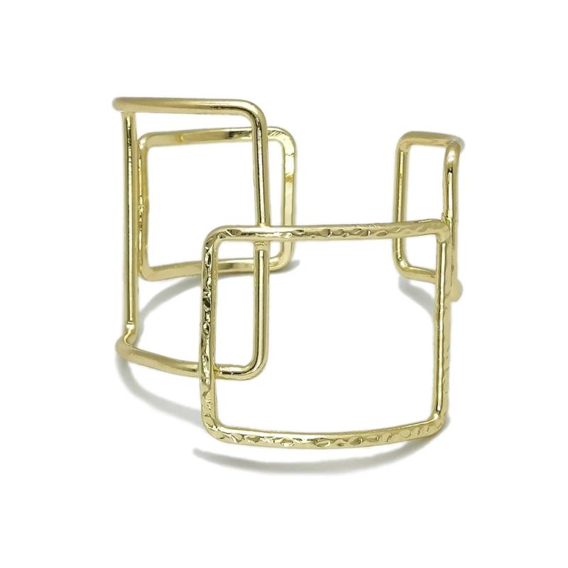 Minimalism Metal Splicing Cuff Bracelet Bangle Women Geometric