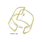 Minimalism Metal Splicing Cuff Bracelet Bangle Women Geometric