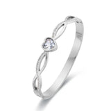 Zircon Heart Bangle & Bracelet Stainless Steel Wedding Bangles