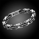 Vintage Bicycle Chain Men Wide Bracelet Motorcycle Accessories Men Jewelry
