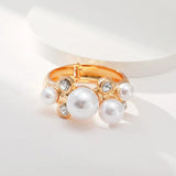 Alloy Cuff Charm Pearl Bracelet for Women