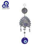 Peacock Evil Eye Car Keychain Wall Hanging