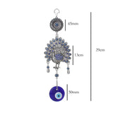 Peacock Evil Eye Car Keychain Wall Hanging