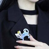 Cute Cat Brooch Pin Jewelry Accessory