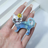 Cute Cat Brooch Pin Jewelry Accessory