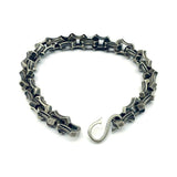 Punk Brass S Hook Chain Linked Geometric Bracelets Vintage Cuff Jewelry