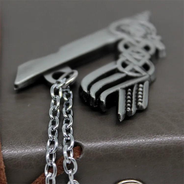 Vikings Keychain Silver Charms Ragnar Lothbrok Metal Keychain