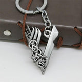 Vikings Keychain Silver Charms Ragnar Lothbrok Metal Keychain
